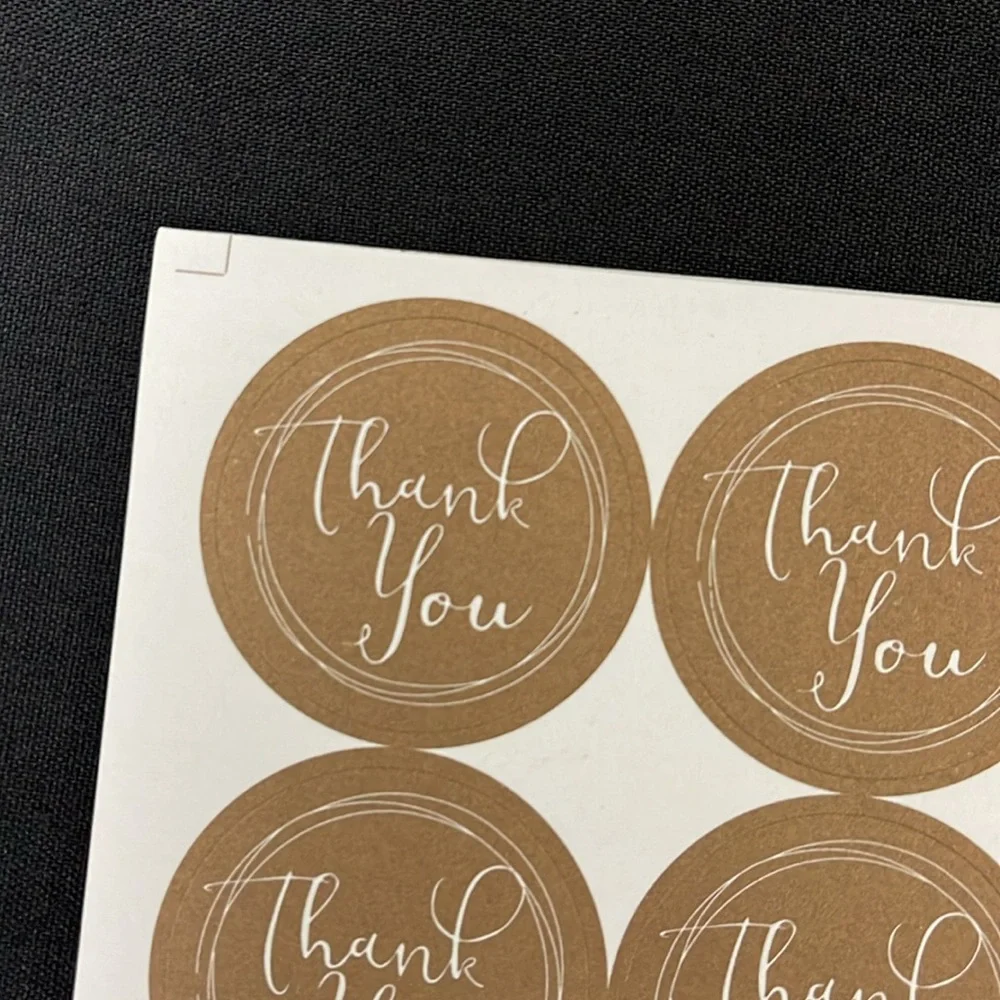 🟢 FREE WITH ANY PURCHASE OVER $10. (60) Thank you stickers